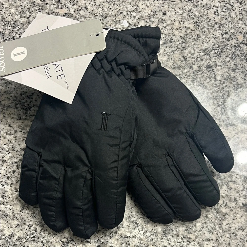 Igloos Winter Waterproof Gloves Black new Thinsulate Unisex Girls Sz Large 7-14
